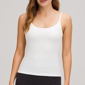lululemon athletica white align waist length cami tank top